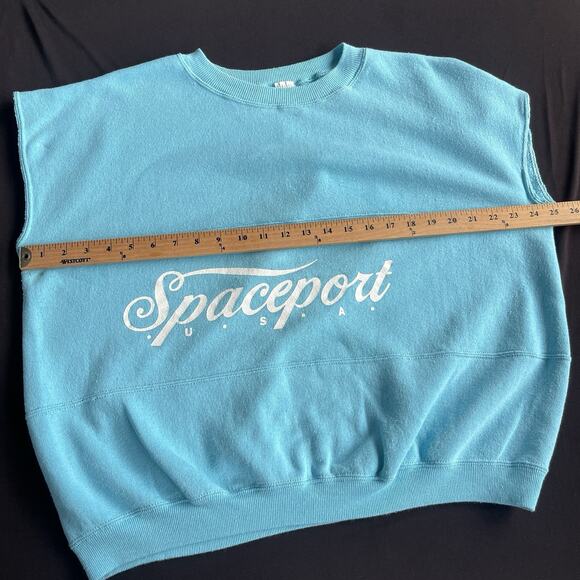 Vintage Velva Sheen Spaceport Womens Large Sleeveless Sweatshirt Large Y2K 90s - Picture 6 of 9